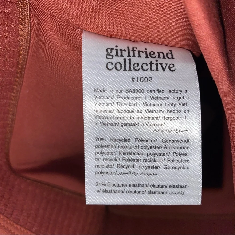 NWT Girlfriend Collective Paloma Racerback bra size medium color burnt orange - Picture 7 of 7